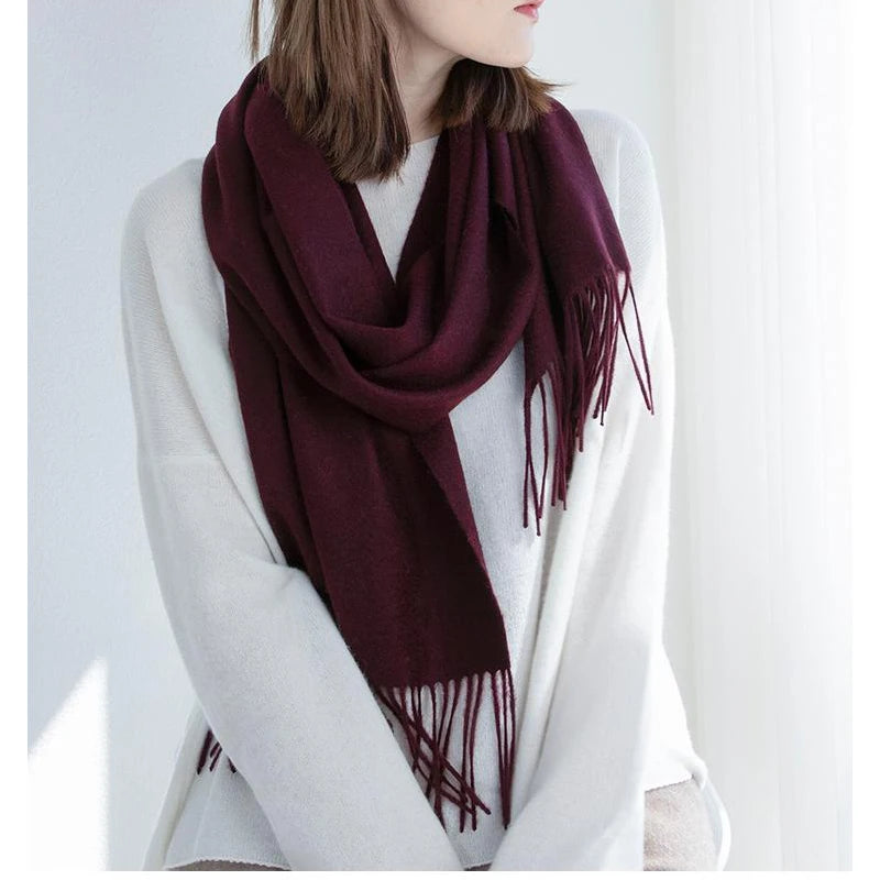 Elevate Your Winter Wardrobe with the Solidlove 100% Wool Scarf - The Ultimate Fashionable Poncho Wrap for Women