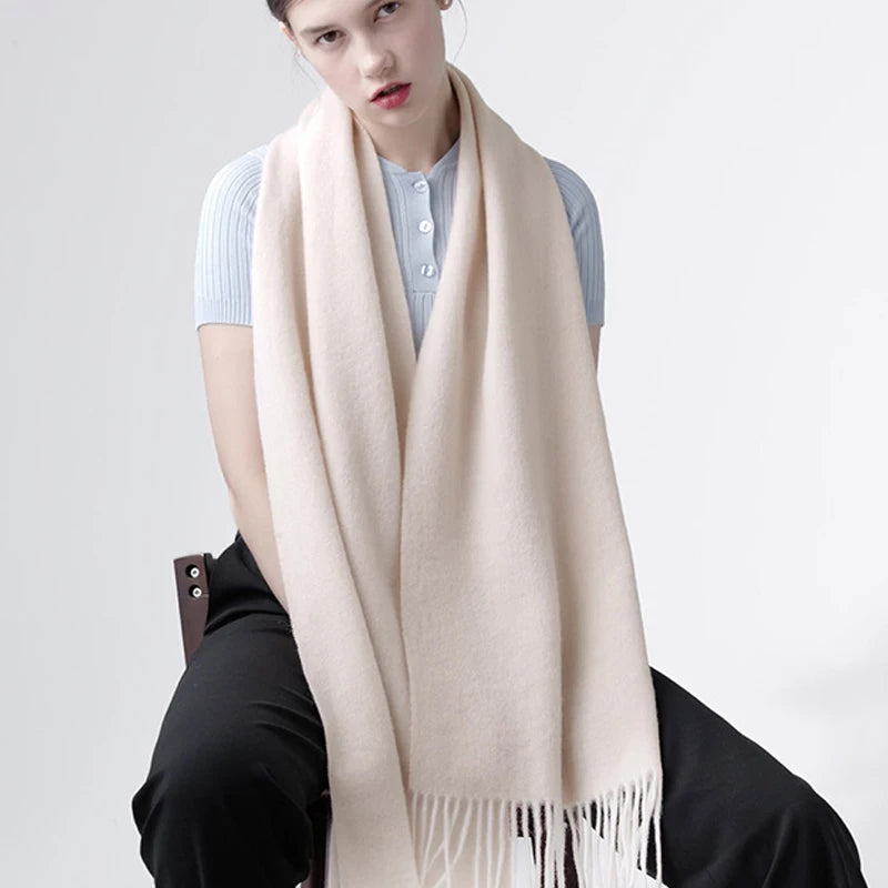 Elevate Your Winter Wardrobe with the Solidlove 100% Wool Scarf - The Ultimate Fashionable Poncho Wrap for Women