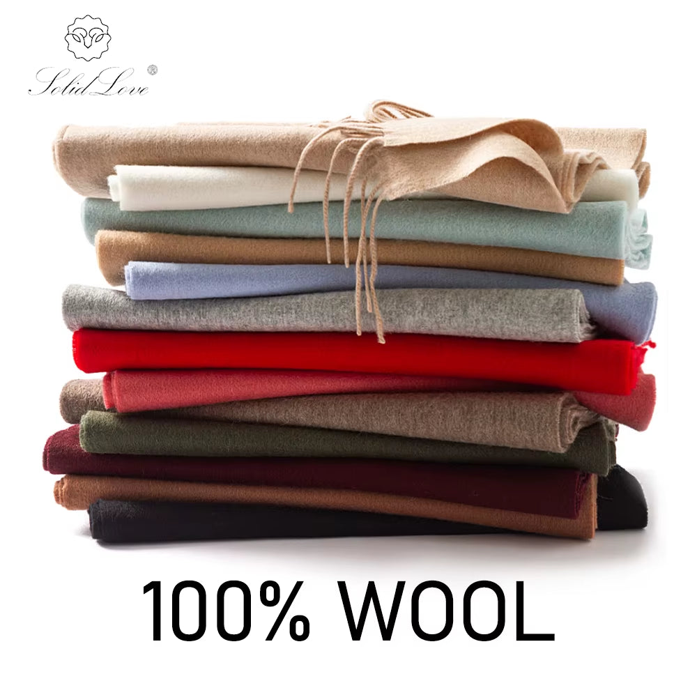 Elevate Your Winter Wardrobe with the Solidlove 100% Wool Scarf - The Ultimate Fashionable Poncho Wrap for Women