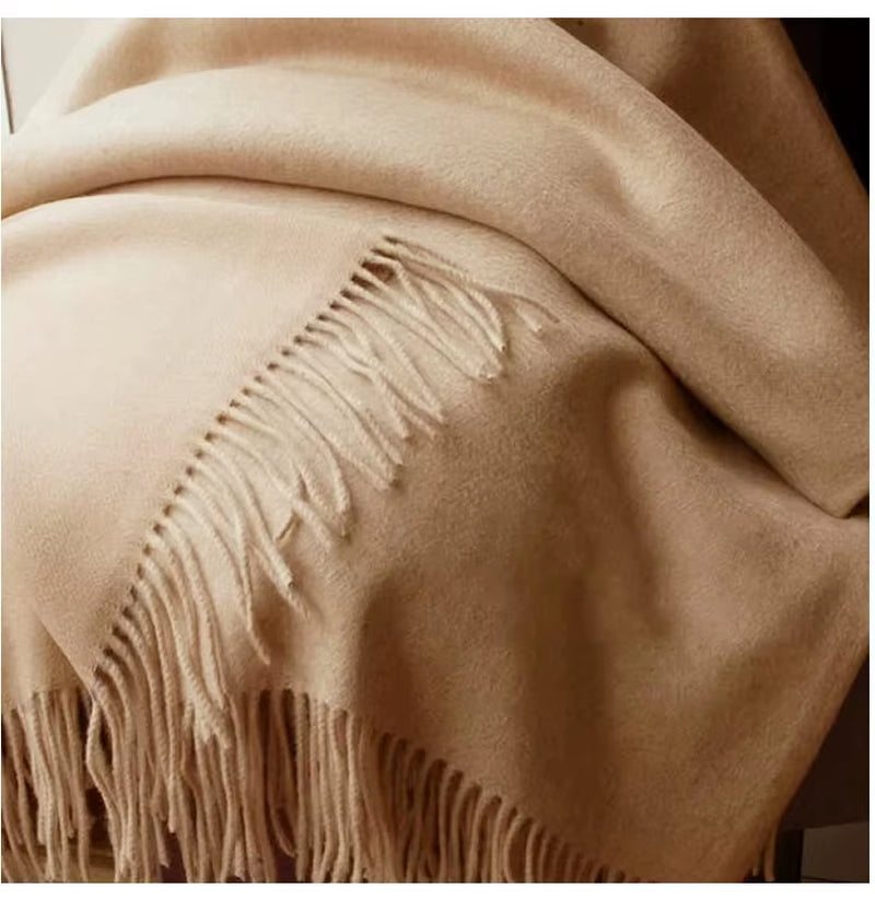 Elevate Your Winter Wardrobe with the Solidlove 100% Wool Scarf - The Ultimate Fashionable Poncho Wrap for Women