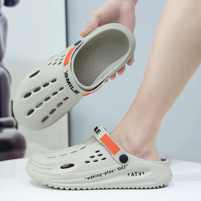 Men's Comfortable Beach Sandals and Indoor Clogs - Casual Home and Garden Footwear