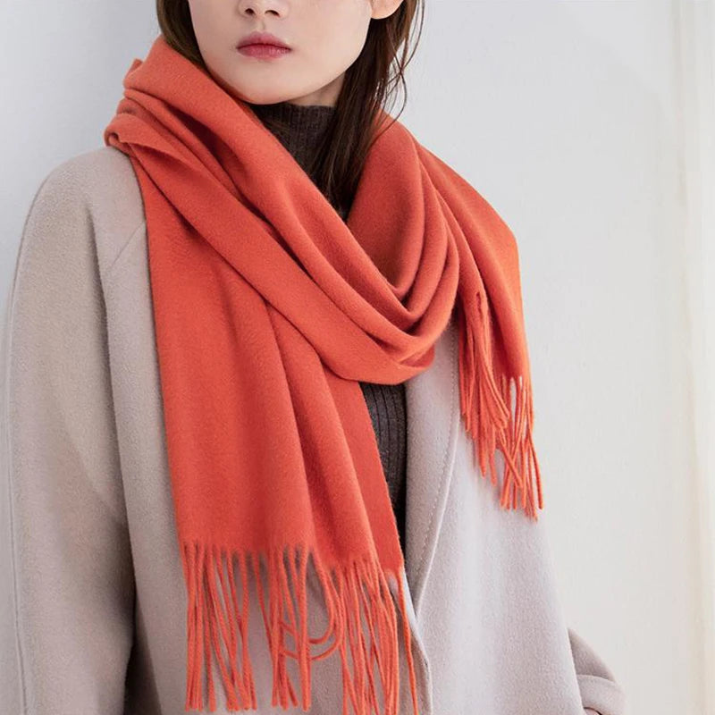 Elevate Your Winter Wardrobe with the Solidlove 100% Wool Scarf - The Ultimate Fashionable Poncho Wrap for Women