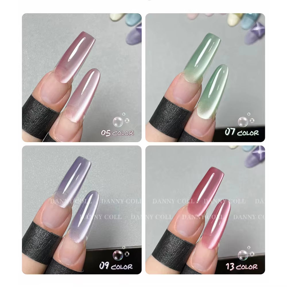 9D Magnetic Cat Eye Gel Nail Polish Set - 25 Colors UV Soak-Off Gel Varnish, 15ml