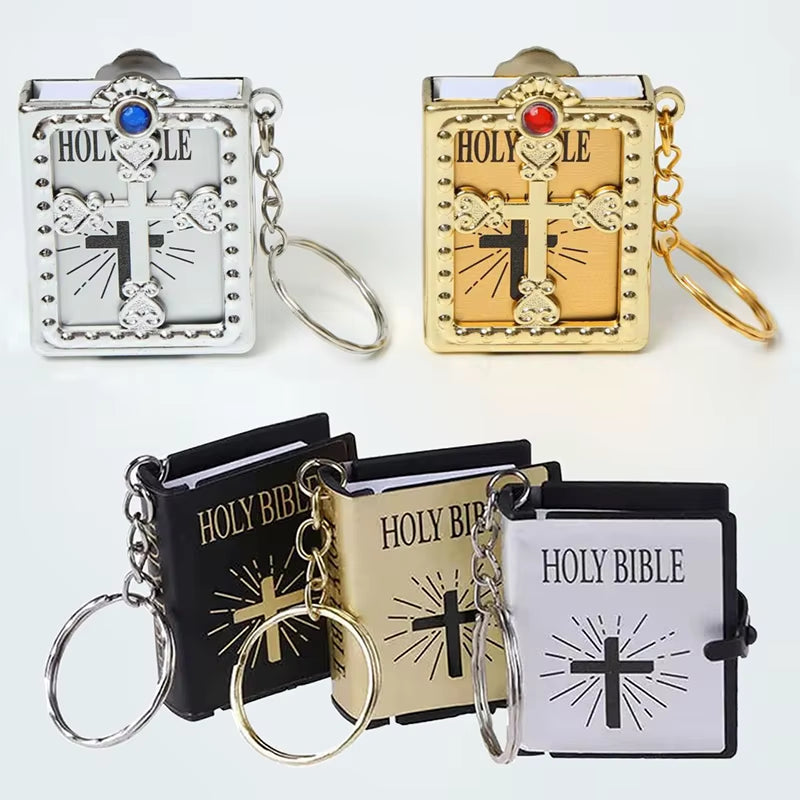 Mini Christian Holy Bible Keychain - English Edition Gift Accessory