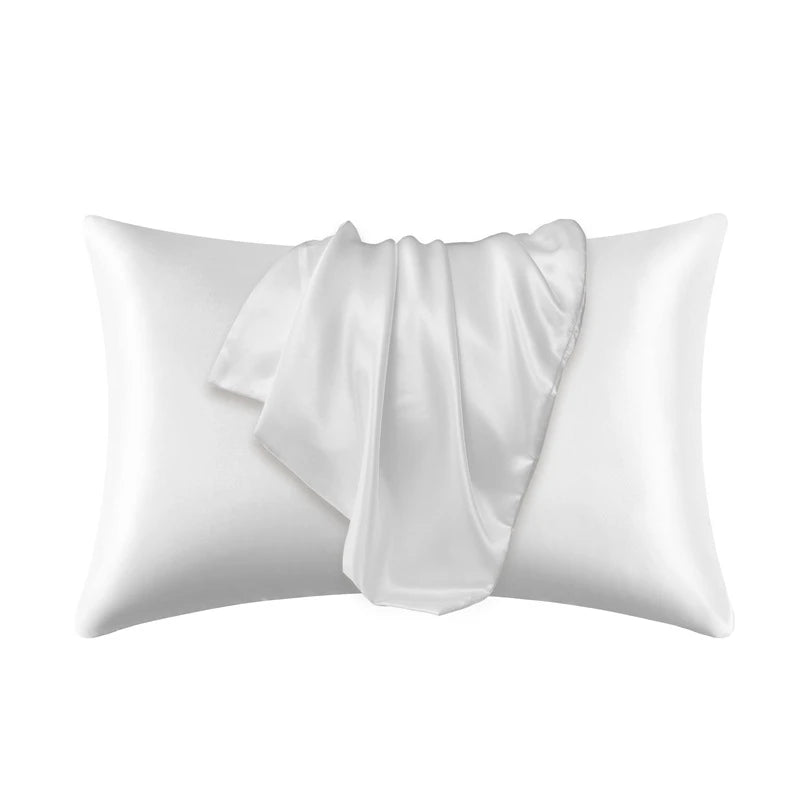 Silk Satin Pillowcase for Hair Care and Comfort - Standard/Queen Size, 1 Piece