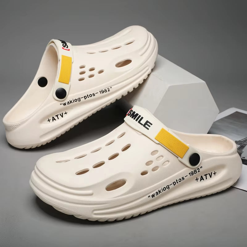 Men's Comfortable Beach Sandals and Indoor Clogs - Casual Home and Garden Footwear
