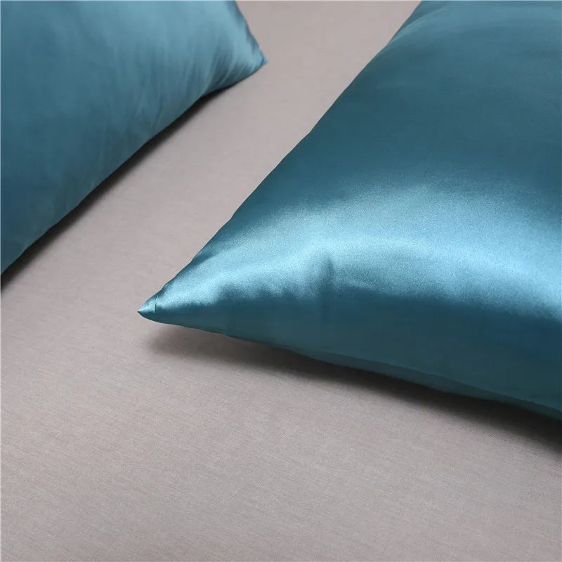 Silk Satin Pillowcase for Hair Care and Comfort - Standard/Queen Size, 1 Piece