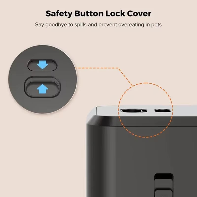 2L Automatic USB Push Button Pet Feeder with Timer - Smart Cat and Slow Dog Food Dispenser