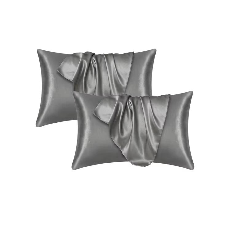 Silk Satin Pillowcase for Hair Care and Comfort - Standard/Queen Size, 1 Piece