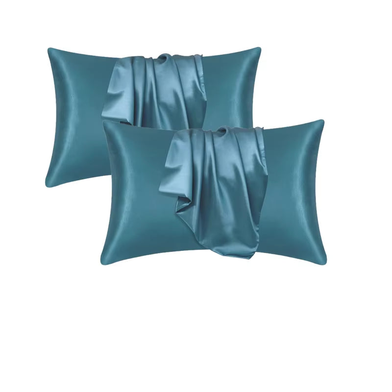 Silk Satin Pillowcase for Hair Care and Comfort - Standard/Queen Size, 1 Piece