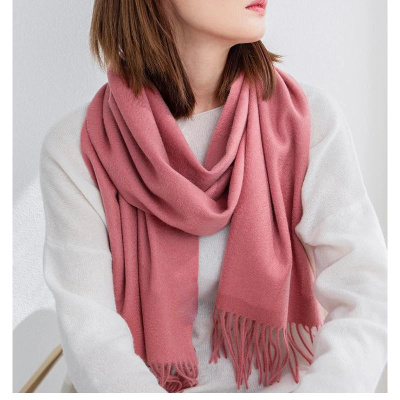 Elevate Your Winter Wardrobe with the Solidlove 100% Wool Scarf - The Ultimate Fashionable Poncho Wrap for Women