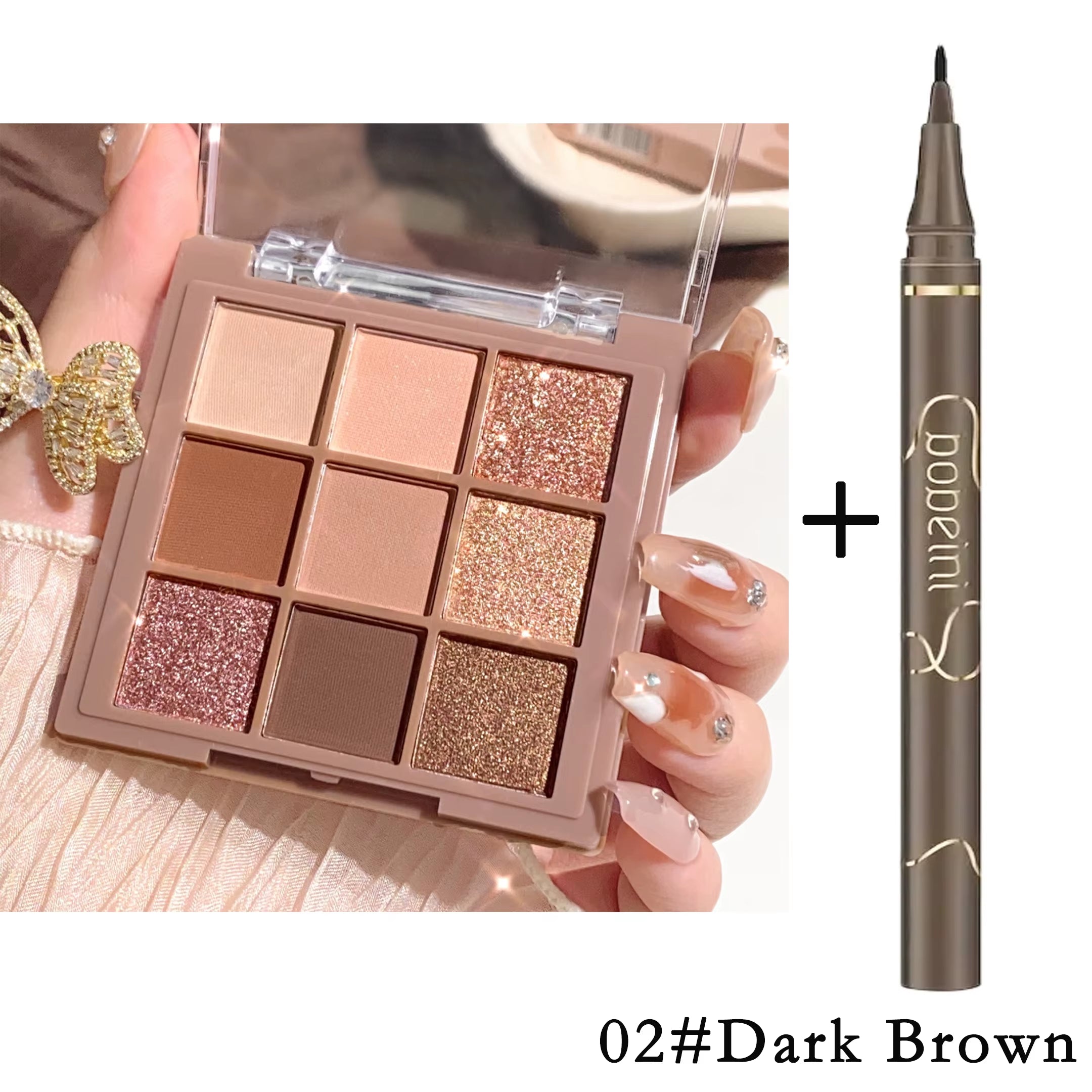 Premium 9-18 Color Eyeshadow Palette - Velvet Matte and Shimmer Finish, Long-lasting Waterproof Formula, Featuring Berry, Brown, and Nude Shades