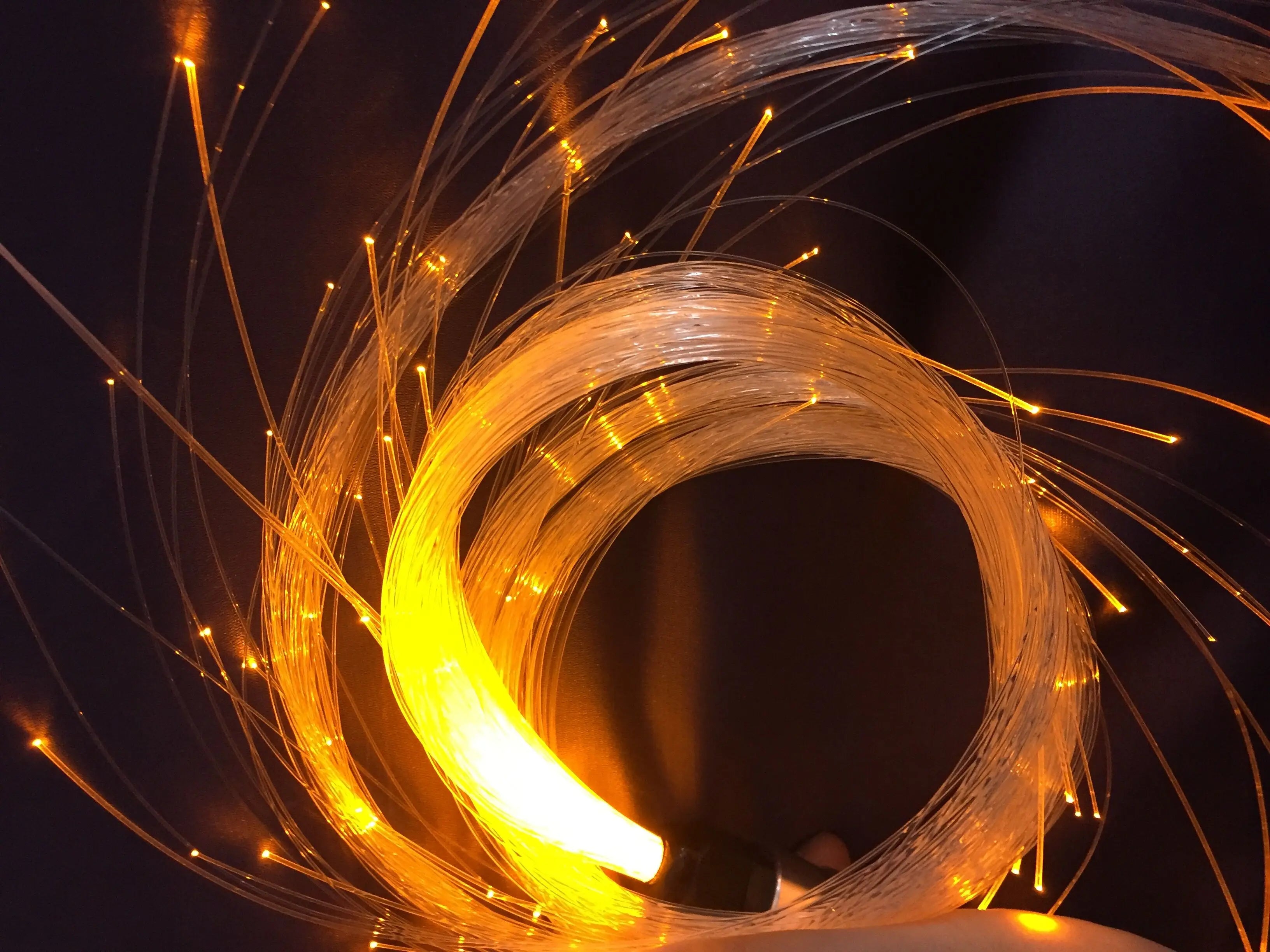 Rechargeable LED Fiber Optic Whip - Illuminated Flow Toy for Dance Parties and Rave Events