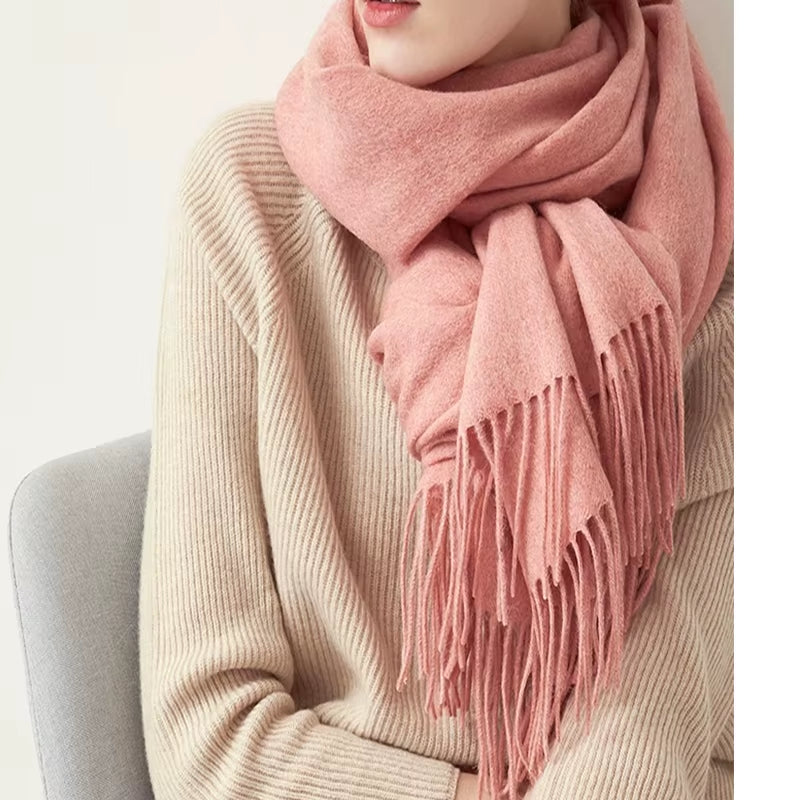 Elevate Your Winter Wardrobe with the Solidlove 100% Wool Scarf - The Ultimate Fashionable Poncho Wrap for Women
