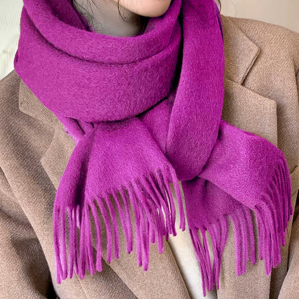 Elevate Your Winter Wardrobe with the Solidlove 100% Wool Scarf - The Ultimate Fashionable Poncho Wrap for Women