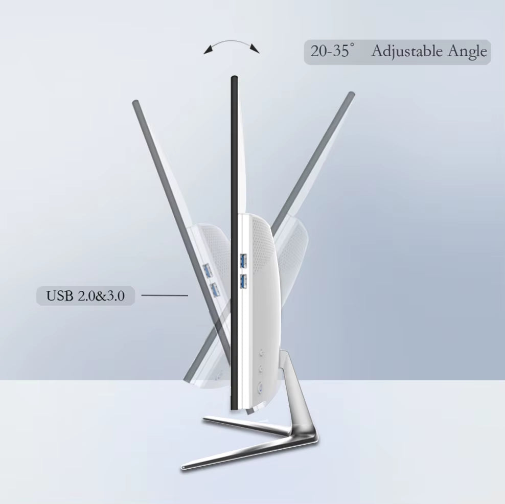 Ultra-Thin 24-Inch All-in-One Gaming PC with Intel Core i5/i7 and 8/16GB RAM