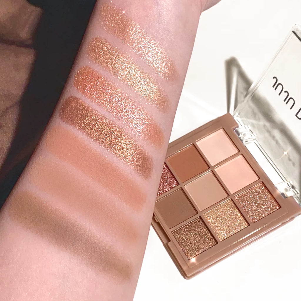 Premium 9-18 Color Eyeshadow Palette - Velvet Matte and Shimmer Finish, Long-lasting Waterproof Formula, Featuring Berry, Brown, and Nude Shades