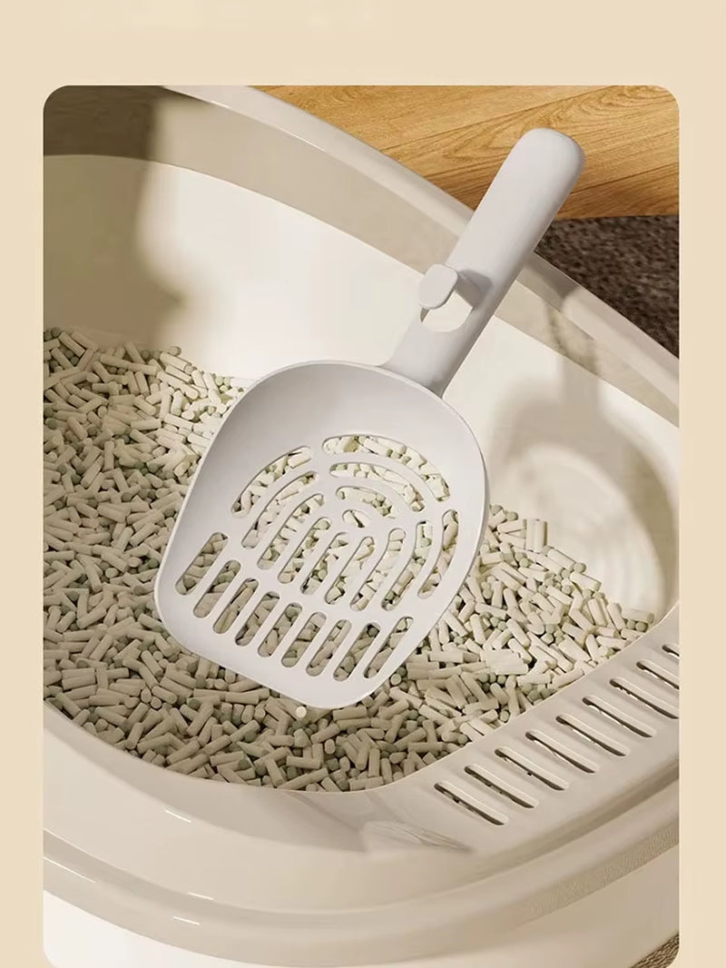 Large Semi-Enclosed Cat Litter Box with Detachable, Washable, and Anti-Splash Design for Enhanced Convenience for Large Cats