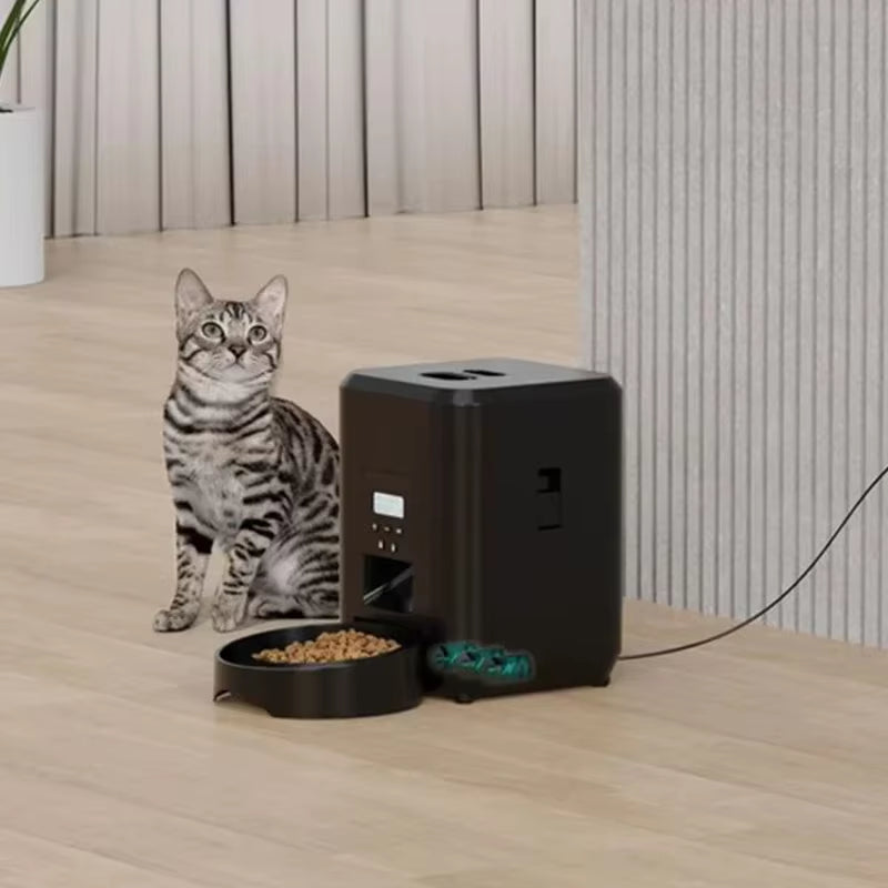 2L Automatic USB Push Button Pet Feeder with Timer - Smart Cat and Slow Dog Food Dispenser