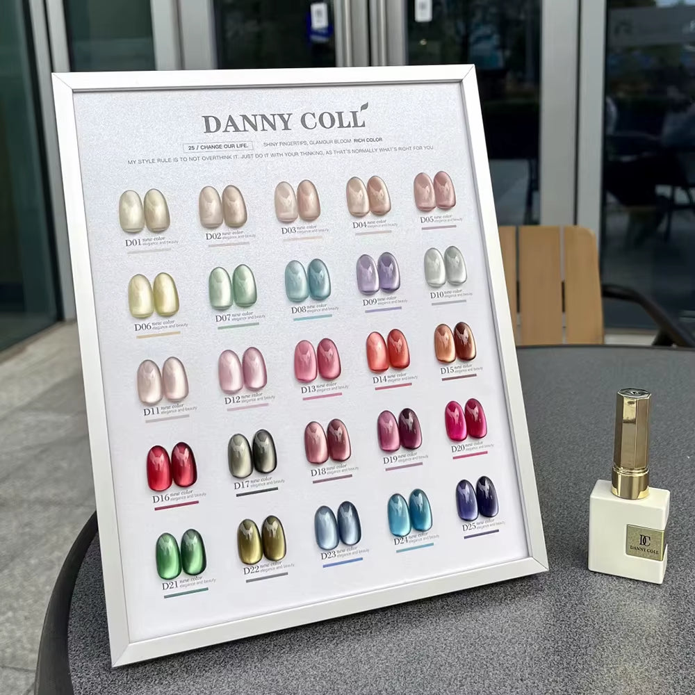 9D Magnetic Cat Eye Gel Nail Polish Set - 25 Colors UV Soak-Off Gel Varnish, 15ml