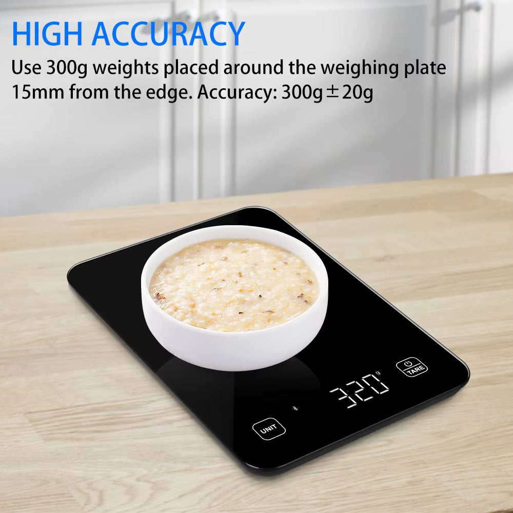 Professional Kitchen Food Scale with Smart App for Nutritional Analysis in Ounces and Grams