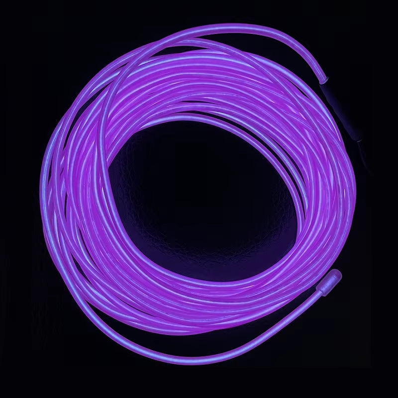 Multicolor EL Wire Neon Cable - 1M, 3M, 5M Lengths for Christmas, Dance Parties, and DIY Costumes with LED Strip and AA Battery Lamp