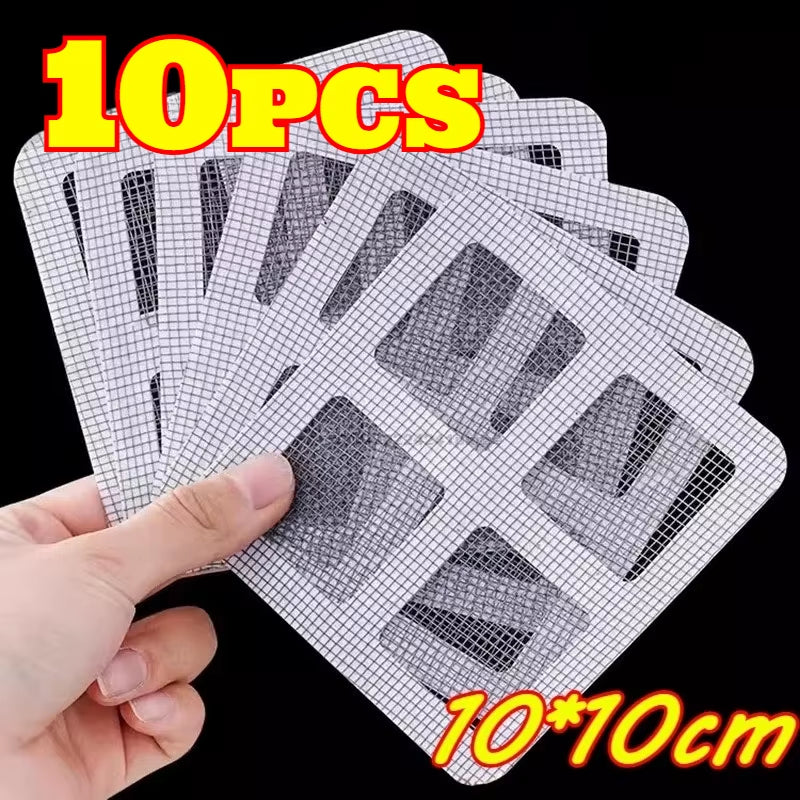 10/20/30Pcs Disposable Shower Drain Hair Catcher Mesh Stickers, Floor Drain Hair Filter, Disposable Hair Catchers for Shower