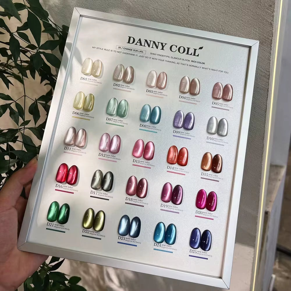 9D Magnetic Cat Eye Gel Nail Polish Set - 25 Colors UV Soak-Off Gel Varnish, 15ml