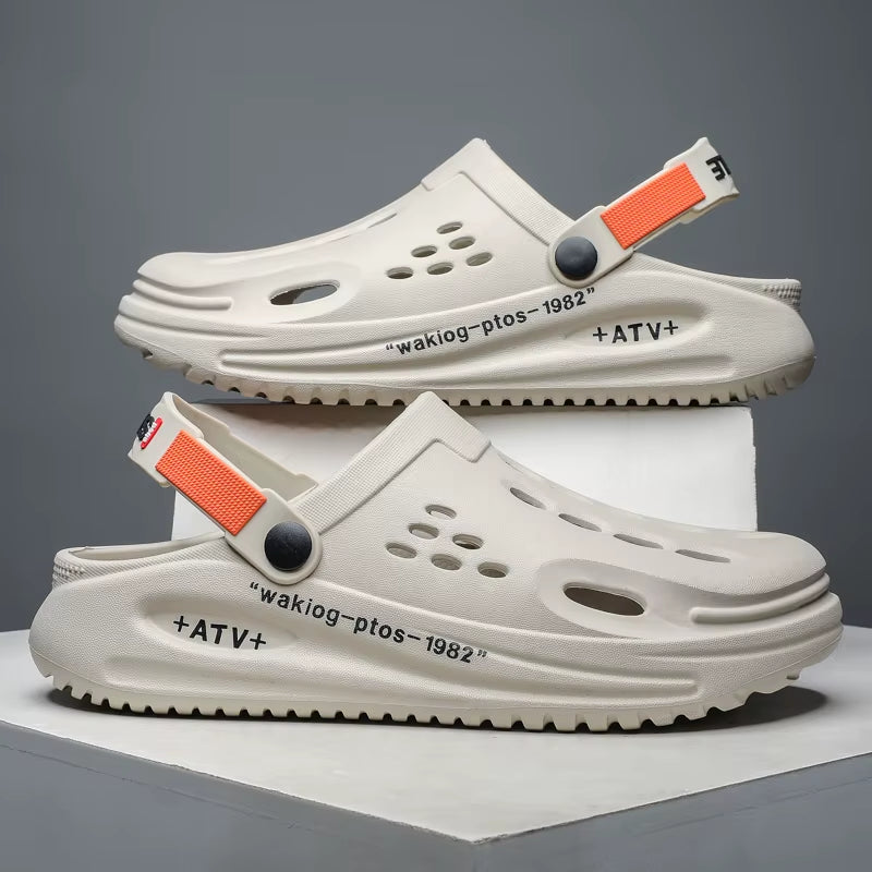 Men's Comfortable Beach Sandals and Indoor Clogs - Casual Home and Garden Footwear